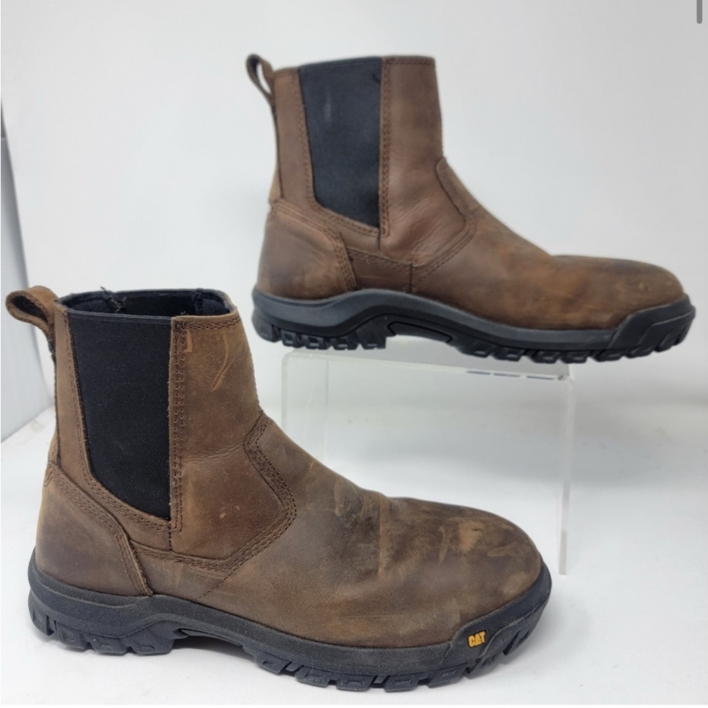 Men's Brown Leather Work Boots